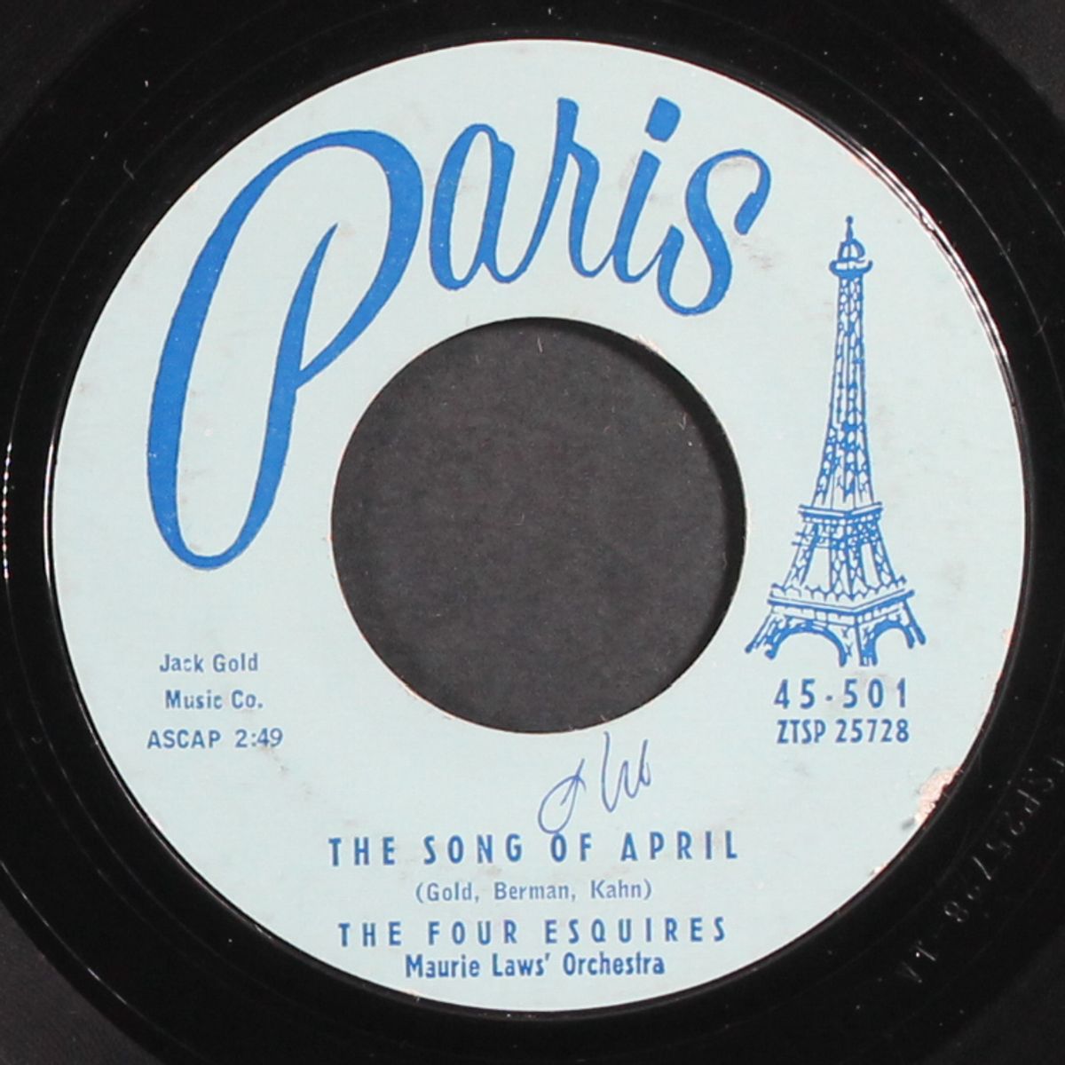 the song of april / everyone's sweet on my sugar by FOUR ESQUIRES
