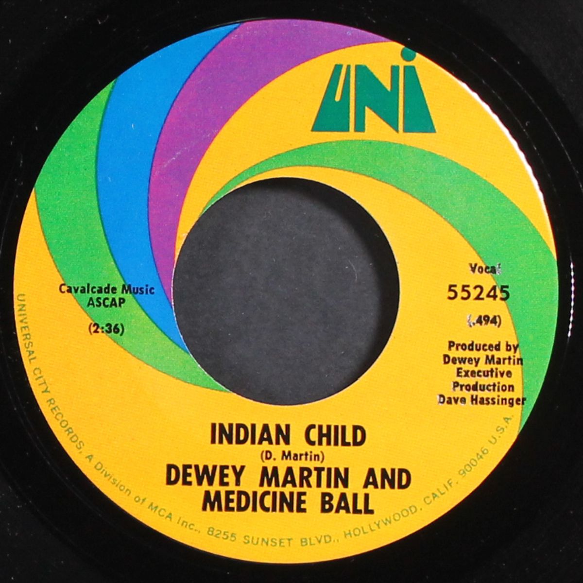 i do believe / indian child by DEWEY MARTIN & MEDICINE BALL