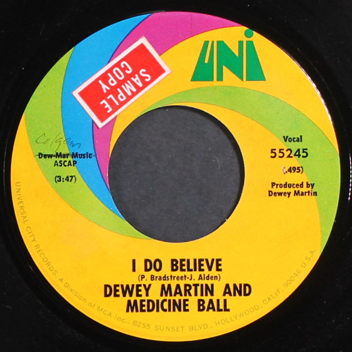 i do believe / indian child by DEWEY MARTIN & MEDICINE BALL