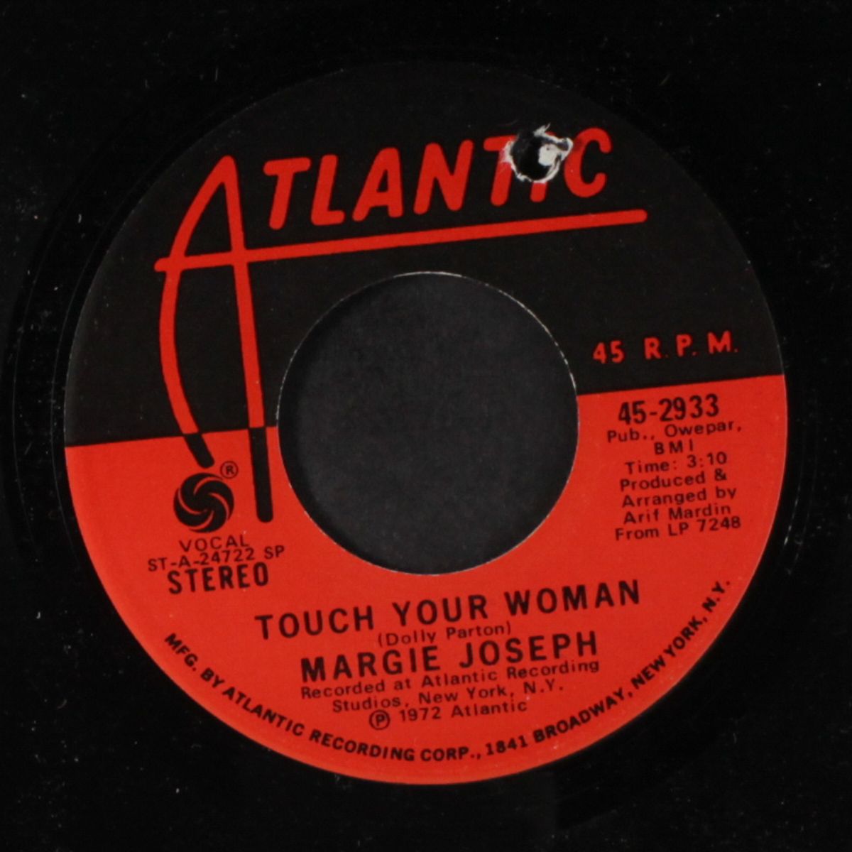 touch your woman / i'm so glad i'm your woman by MARGIE JOSEPH