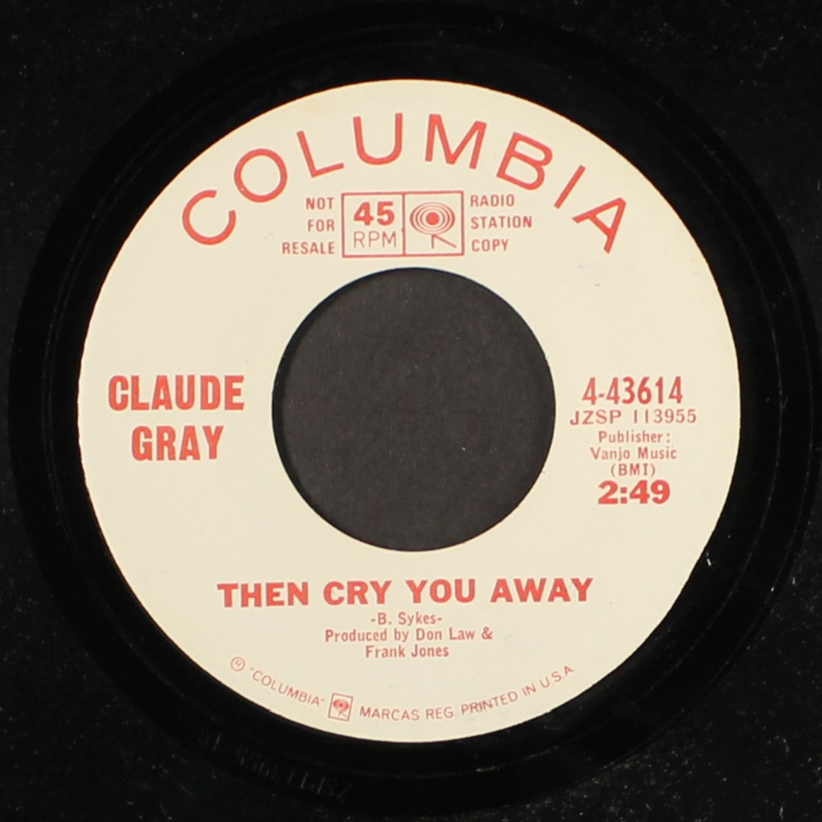mean old woman / then cry you away by CLAUDE GRAY
