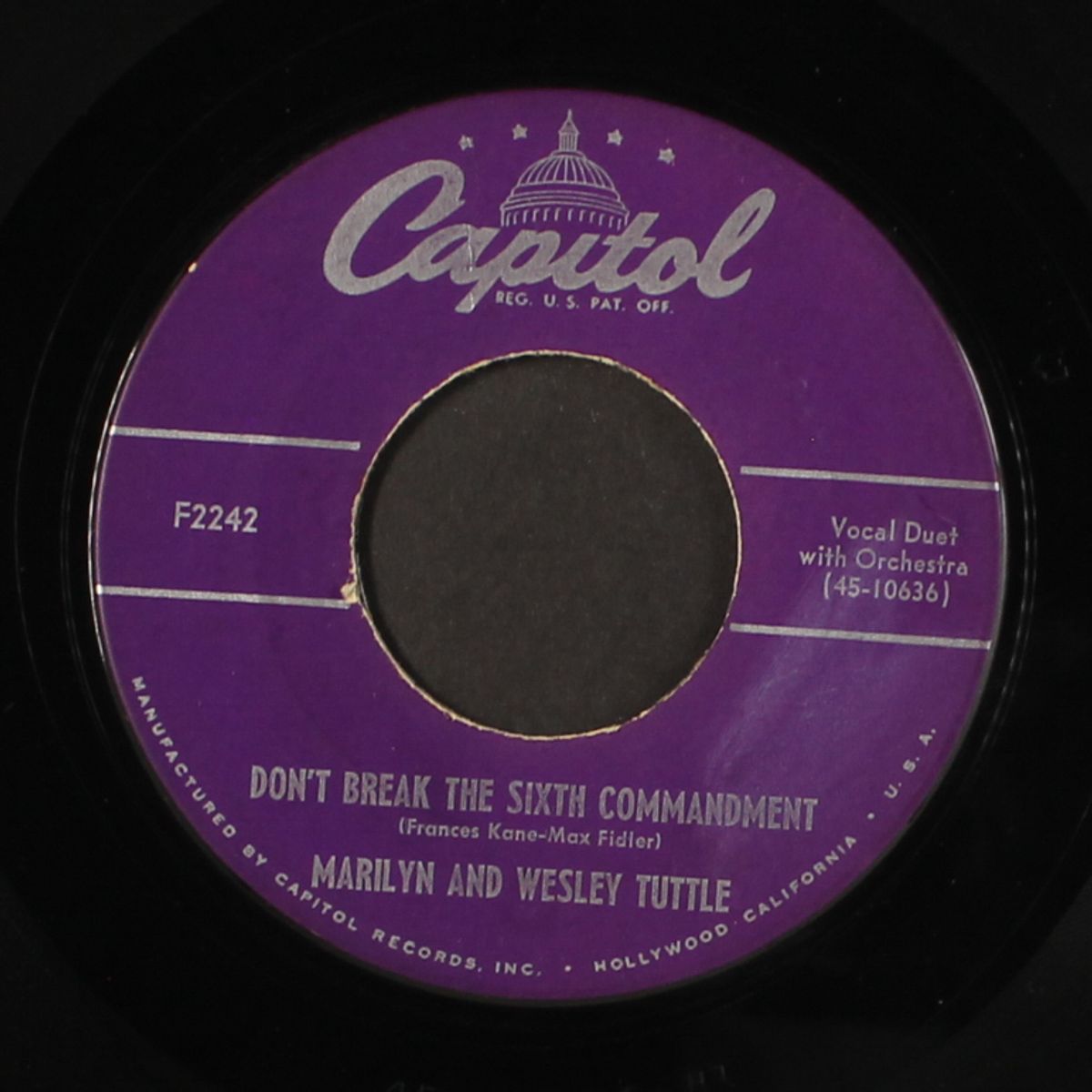 our love isn't legal / don't break the sixth commandment by MARILYN & WESLEY TUTTLE