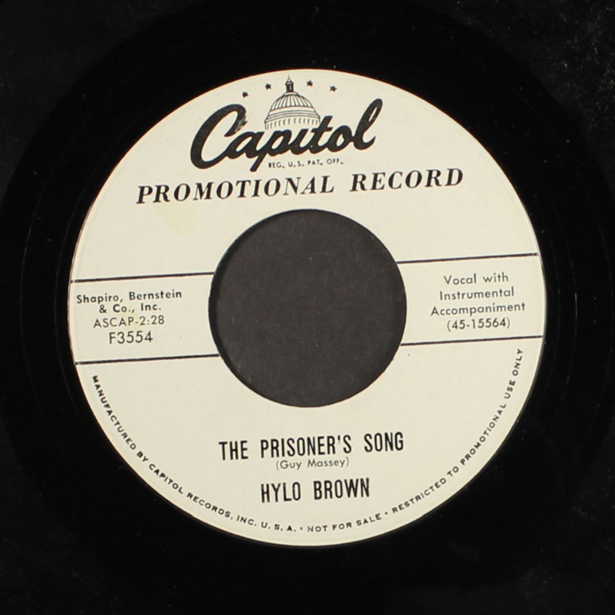 the only one / prisoner's song by HYLO BROWN