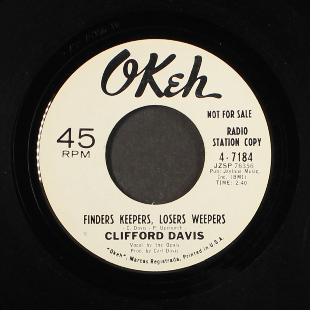 finders keepers, losers weepers / take it light by CLIFFORD DAVIS