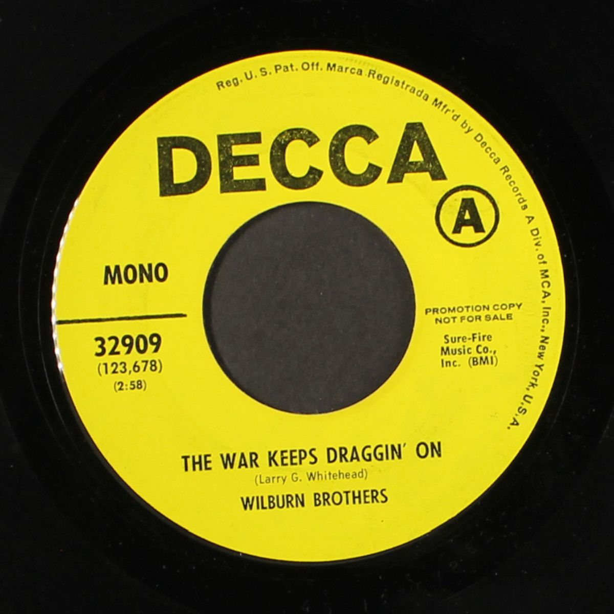 the war keeps draggin' on by WILBURN BROTHERS
