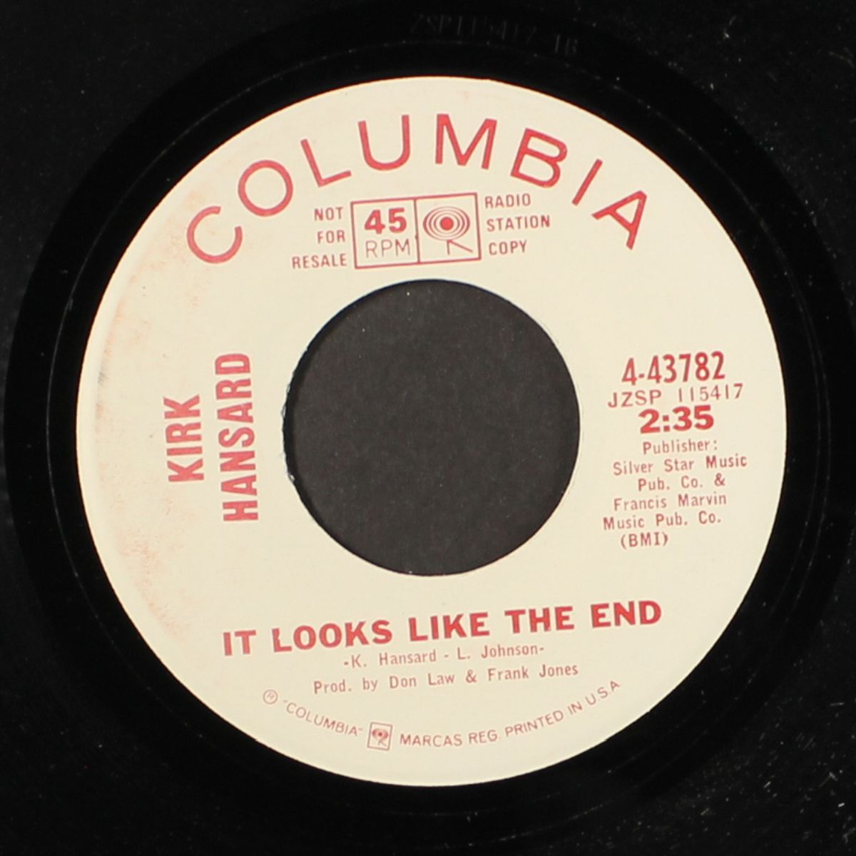 crying on the inside / it looks like the end by KIRK HANSARD