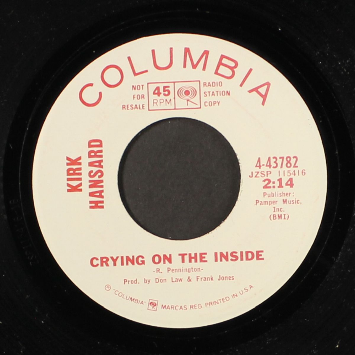 crying on the inside / it looks like the end by KIRK HANSARD