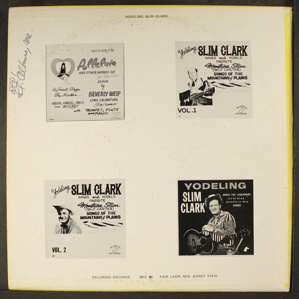 montana slim songs of the mountains & plains, vol. 2 by YODELING SLIM CLARK