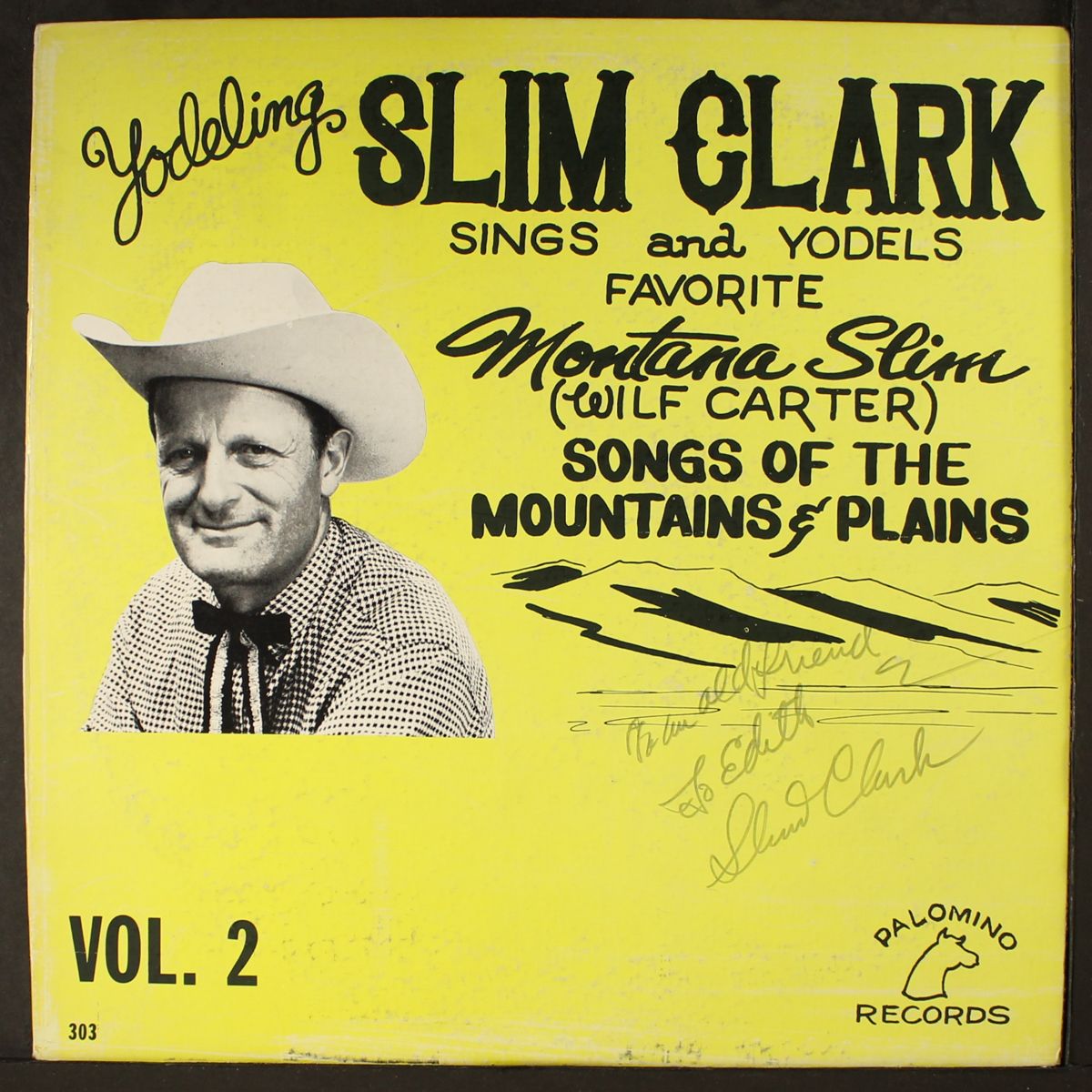 montana slim songs of the mountains & plains, vol. 2 by YODELING SLIM CLARK