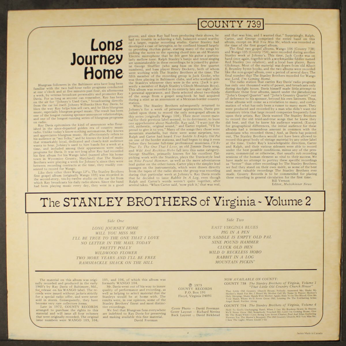 of virginia, vol. 2 by STANLEY BROTHERS