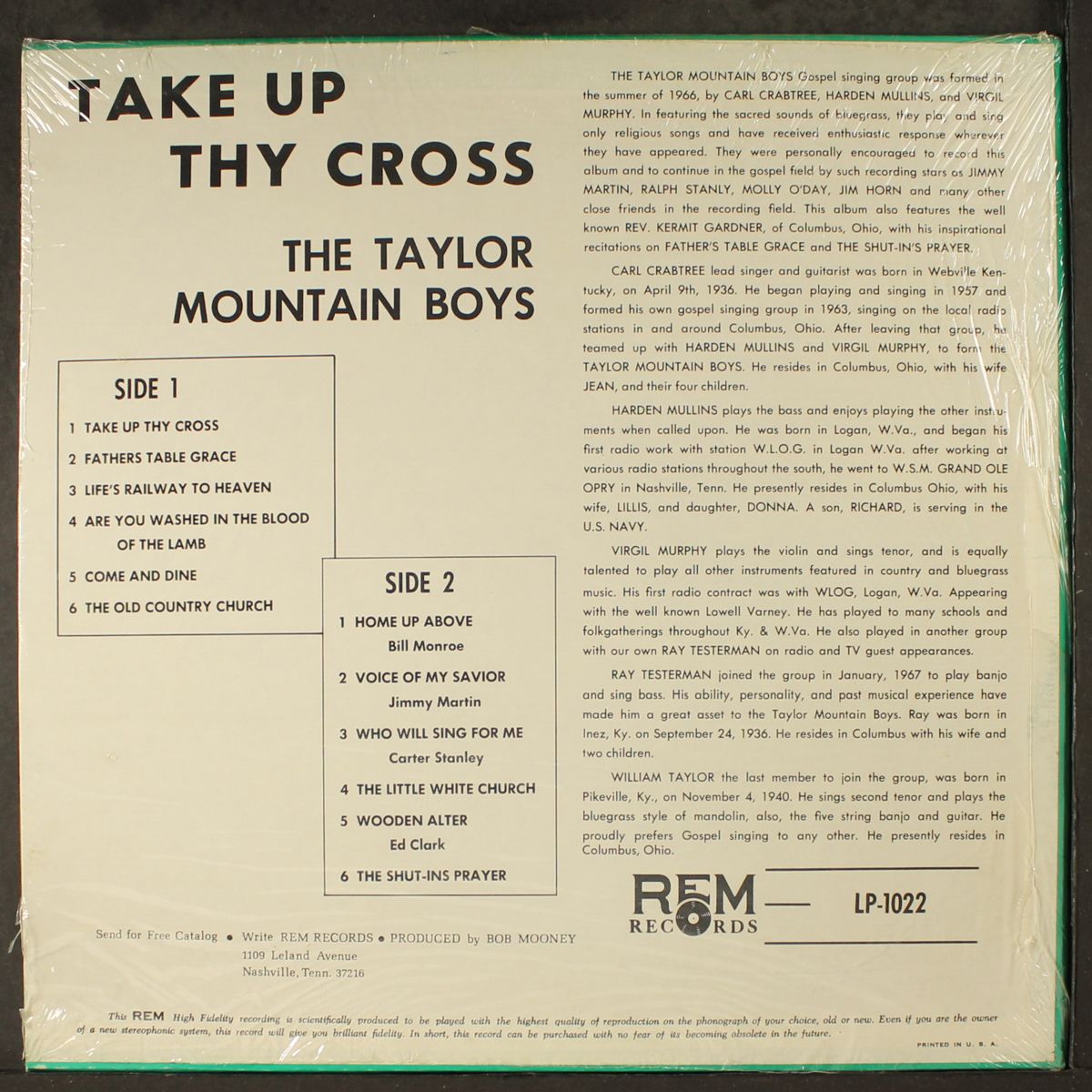 take up thy cross by TAYLOR MOUNTAIN BOYS