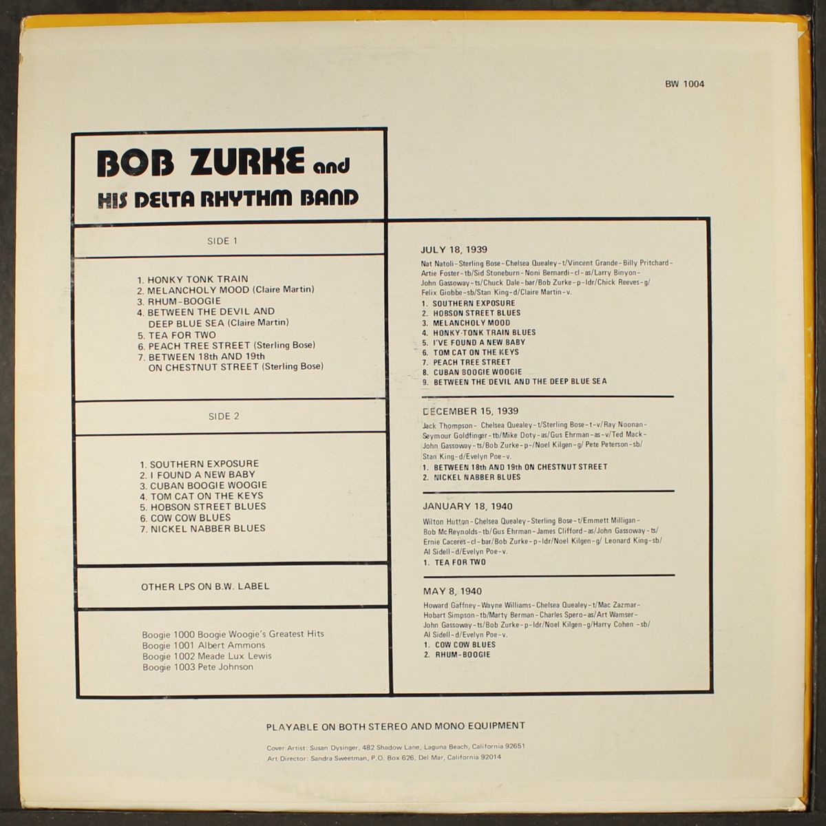 big band boogie by BOB ZURKE