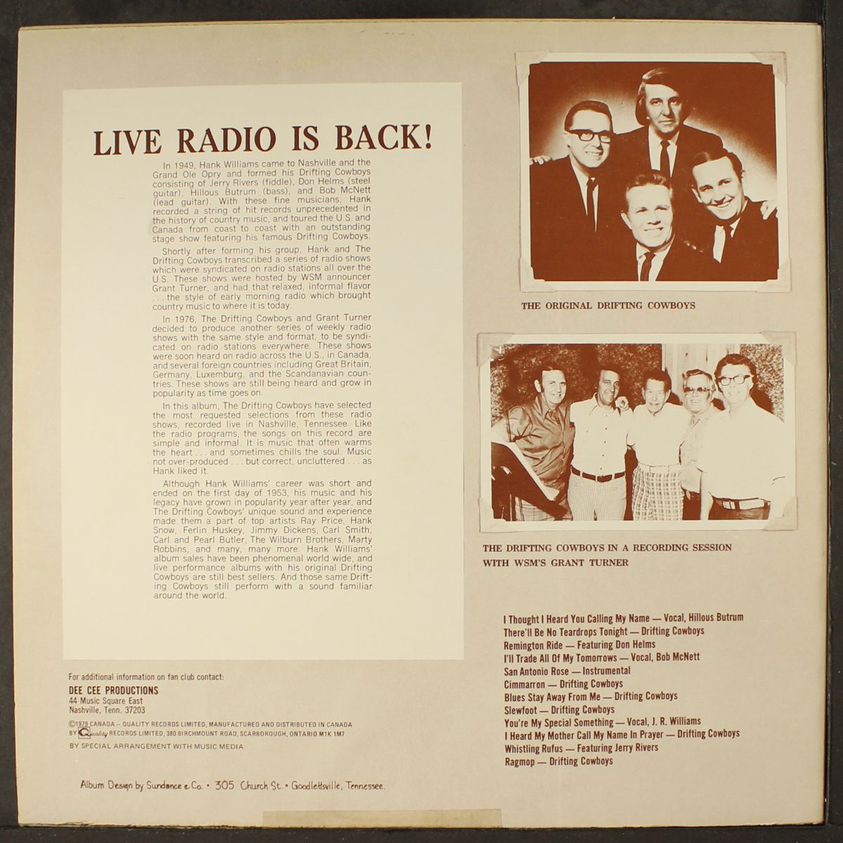 the best of, live on radio! by DRIFTING COWBOYS