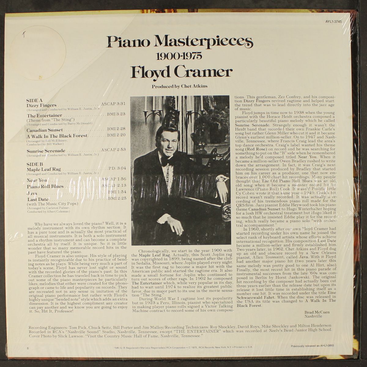 piano masterpieces 1900-1975 by FLOYD CRAMER