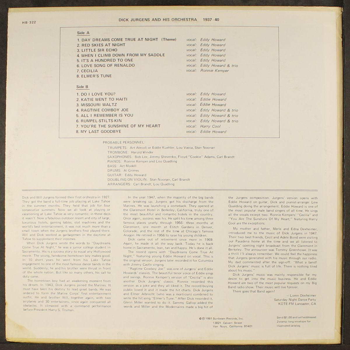 1937-40 by DICK JURGENS