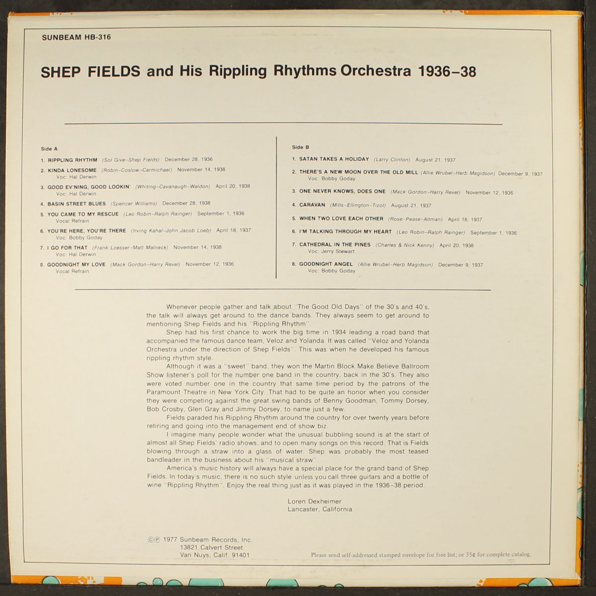 rippling rhythms 1936-38 by SHEP FIELDS