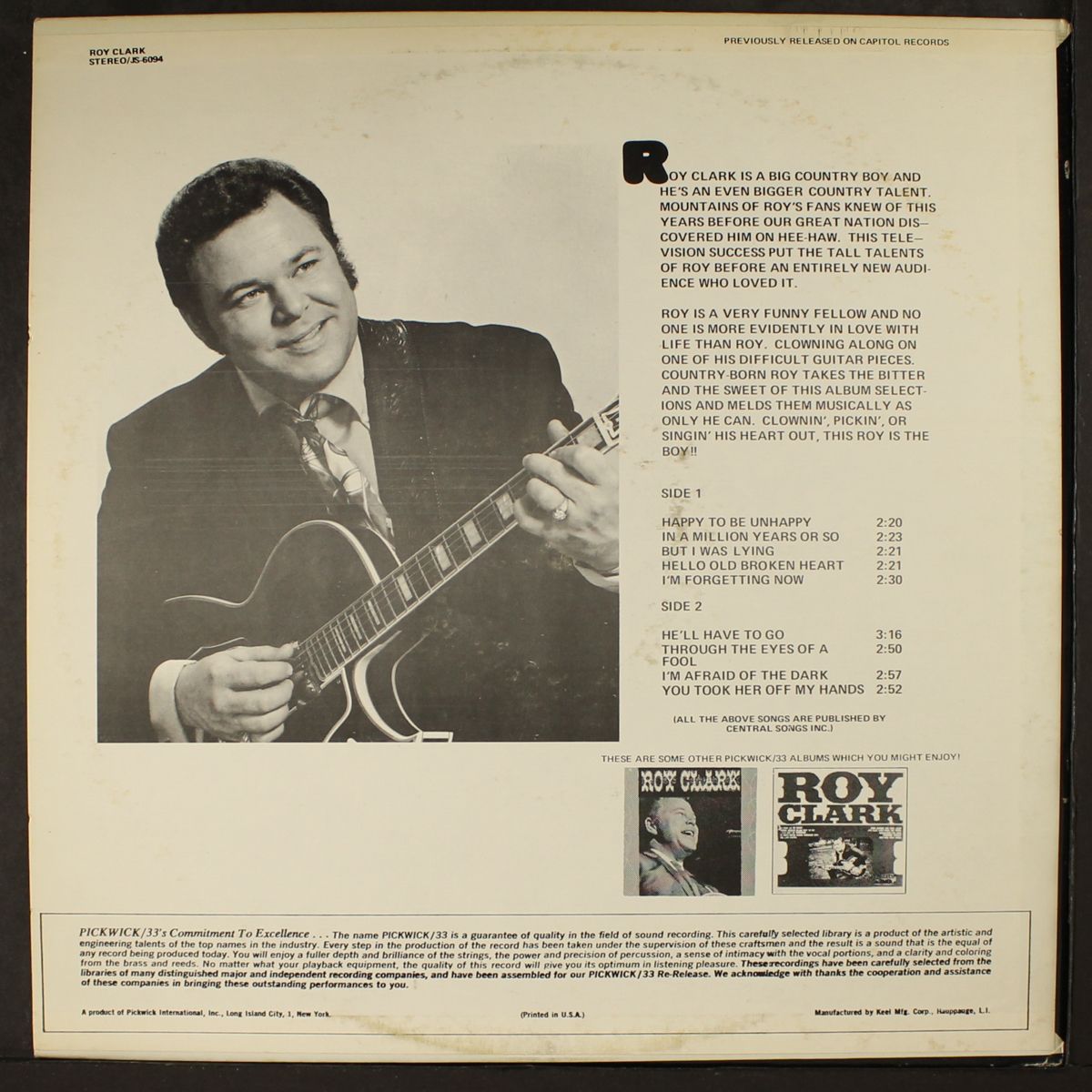 he'll have to go by ROY CLARK