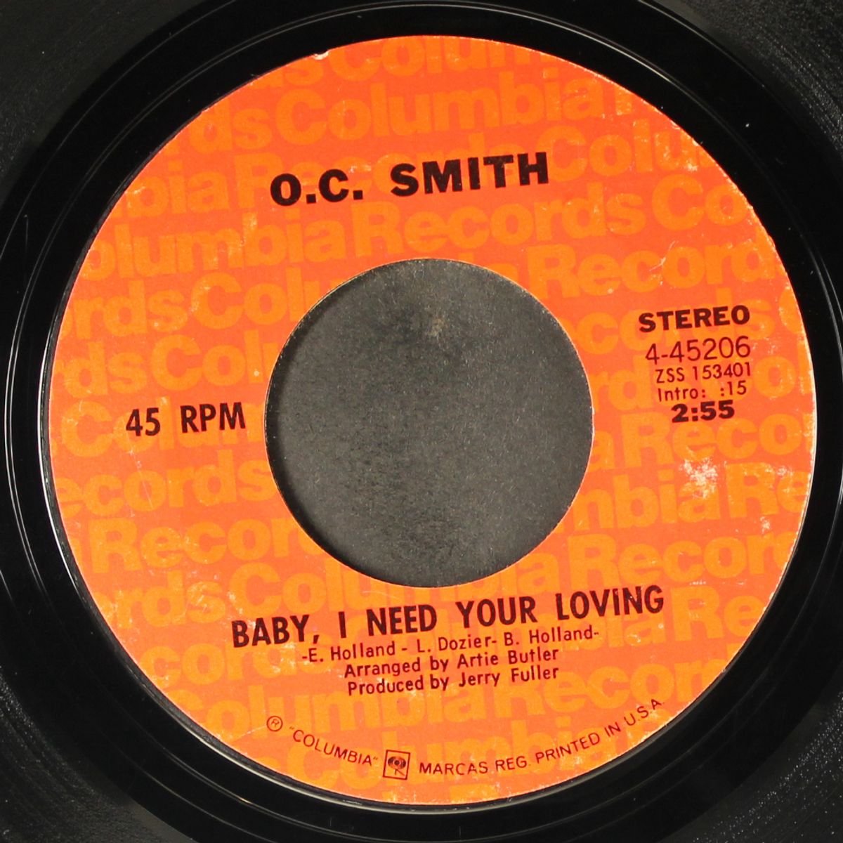 baby i need your loving / san francisco is a lonely town by O.C. SMITH