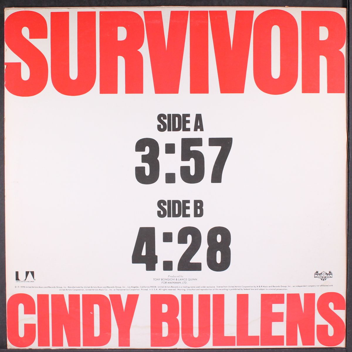 survivor / short by CINDY BULLENS
