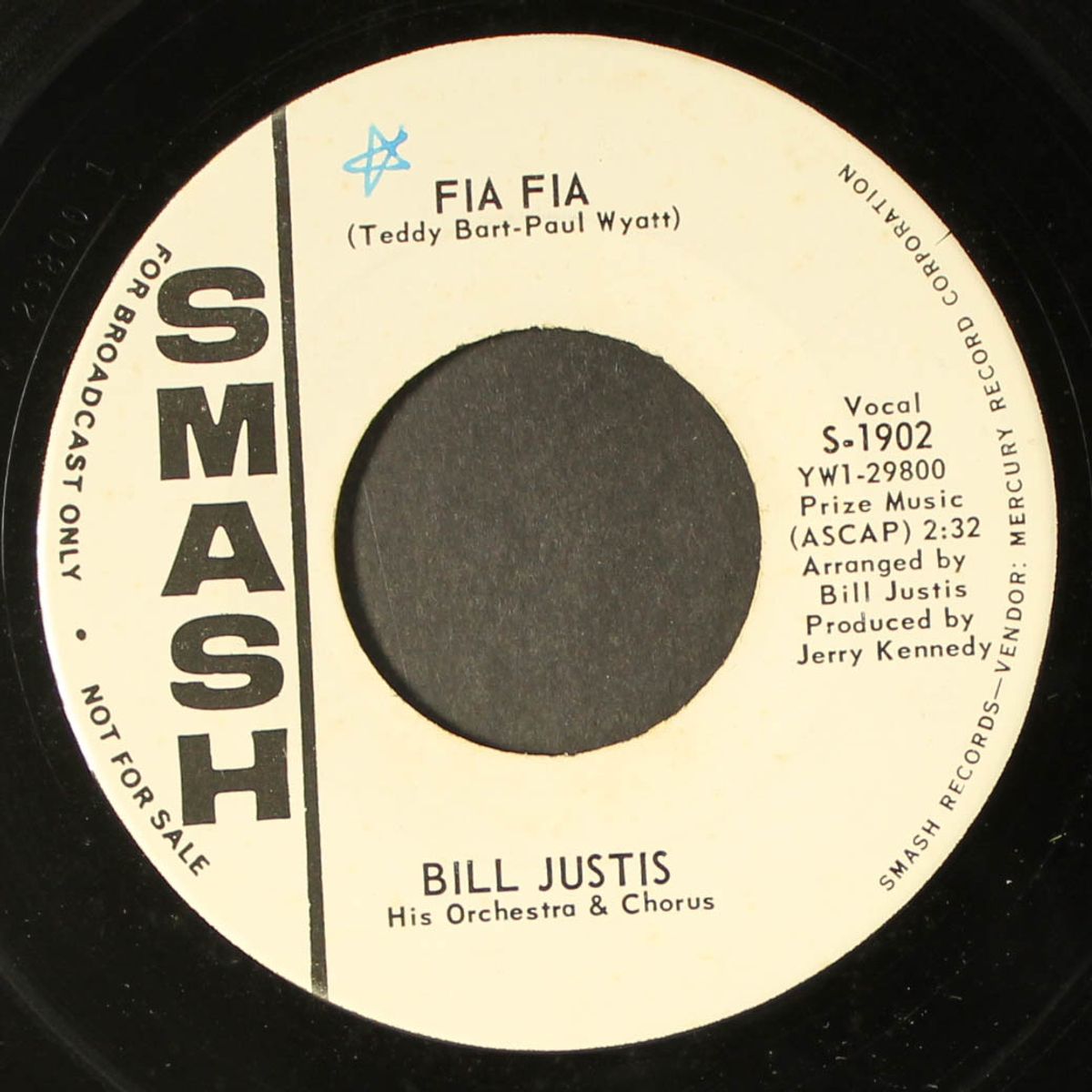 lavender sax / fia fia by BILL JUSTIS
