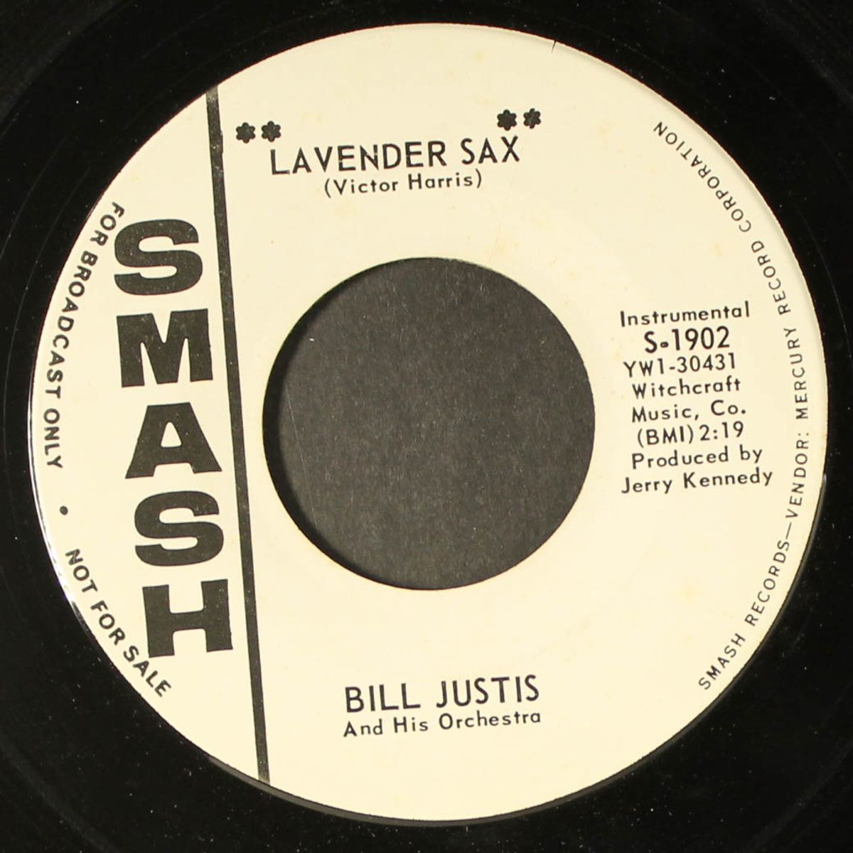lavender sax / fia fia by BILL JUSTIS