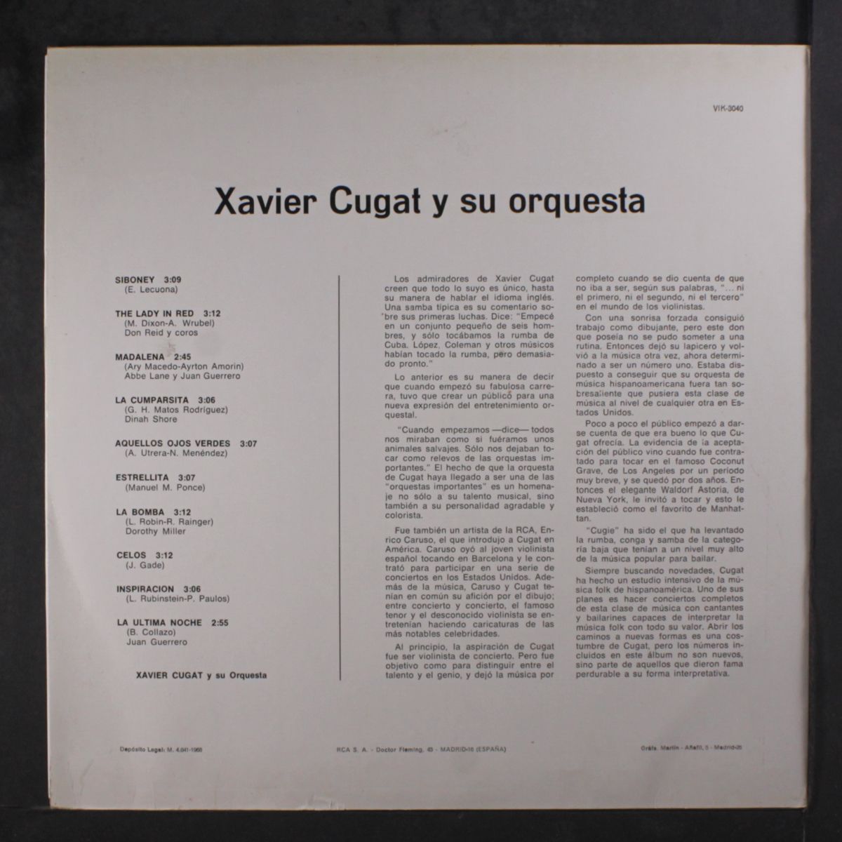 y su orchestra by XAVIER CUGAT