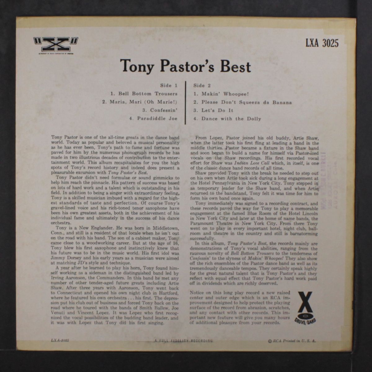 tony pastor's best by TONY PASTOR