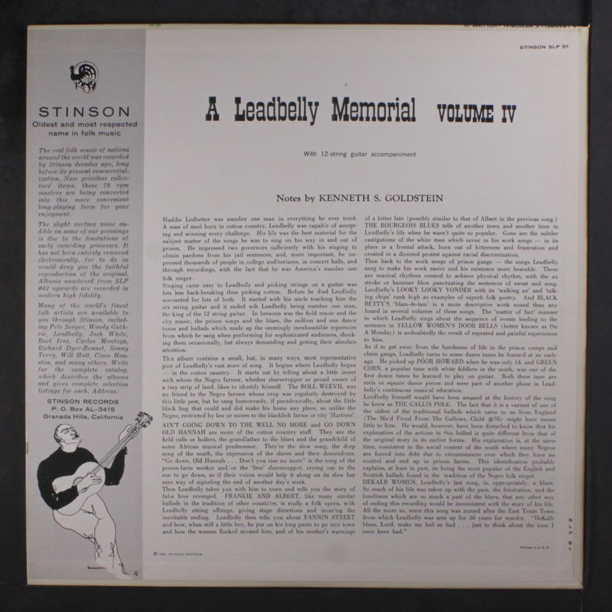 memorial, vol. 4 by LEADBELLY