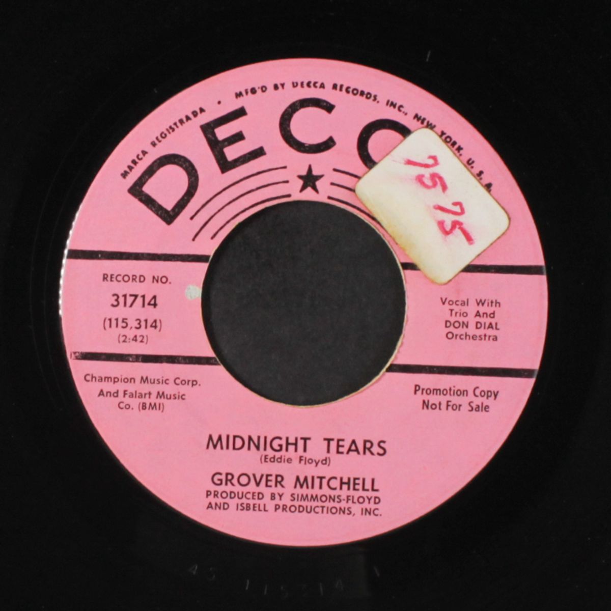 midnight tears / loving you by GROVER MITCHELL