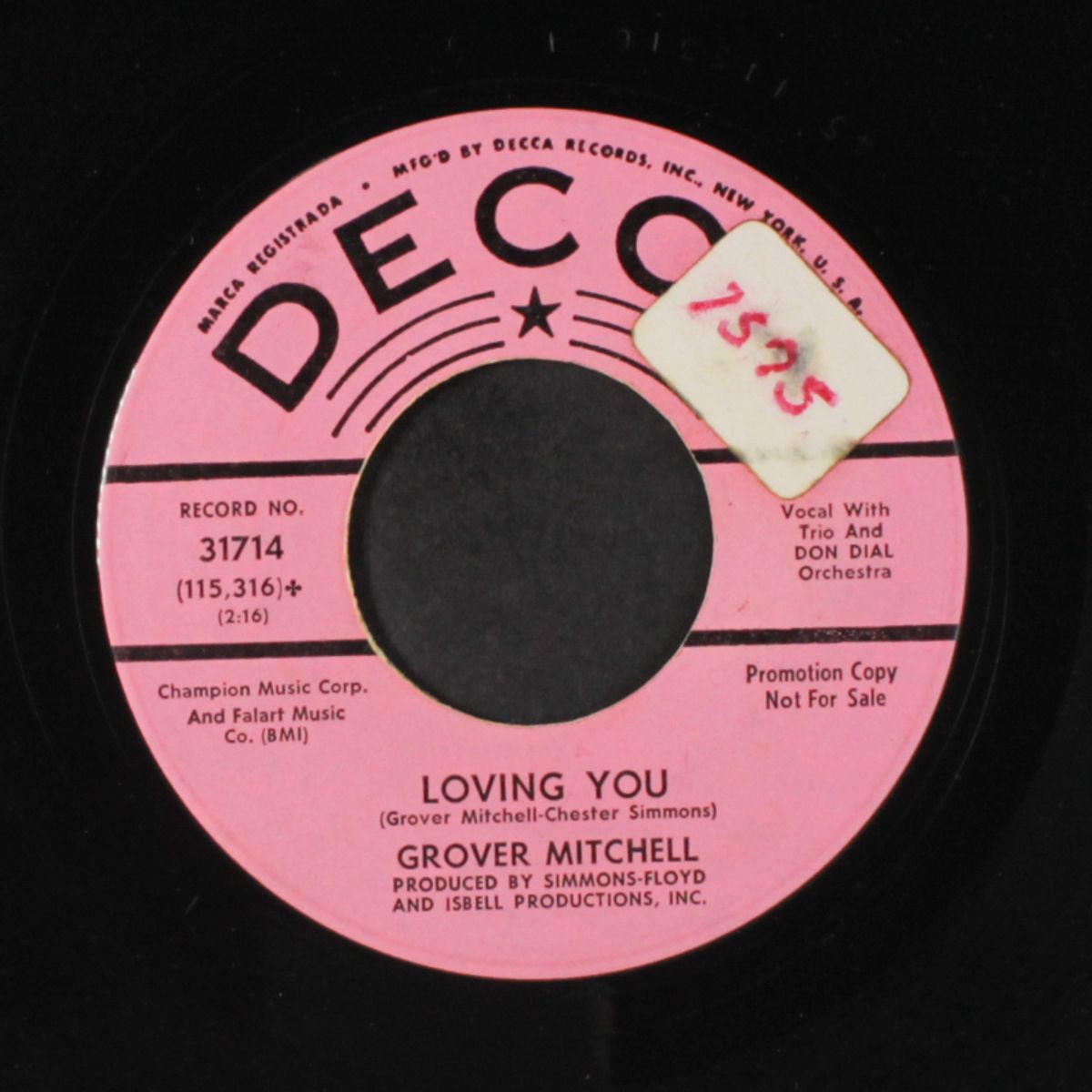 midnight tears / loving you by GROVER MITCHELL