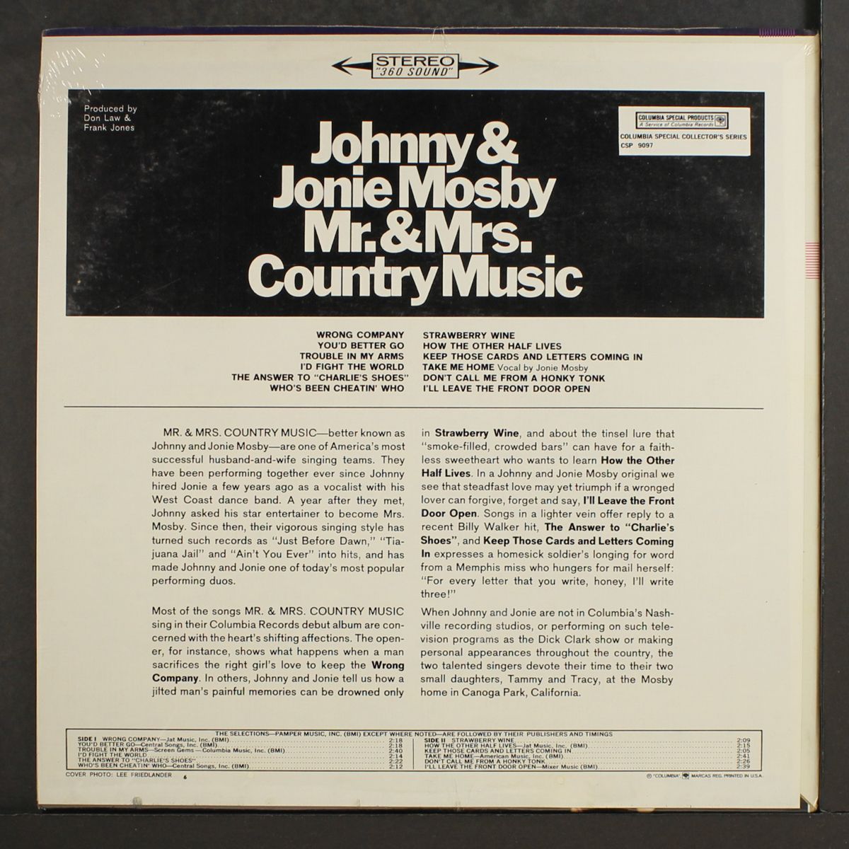 mr. & mrs. country music by JOHNNY & JONIE MOSBY