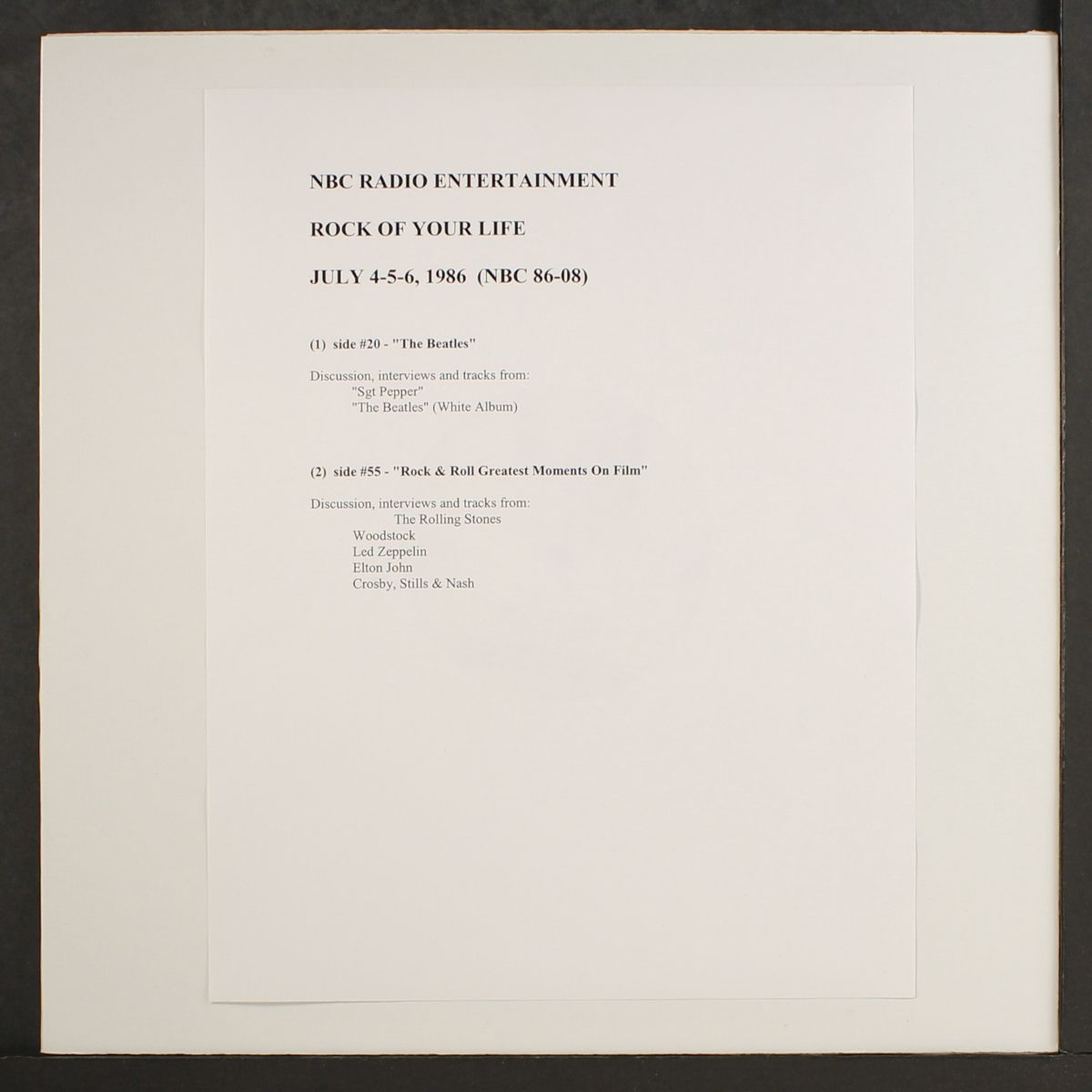rock of your life, july 4, 5, 6 by BEATLES / VARIOUS
