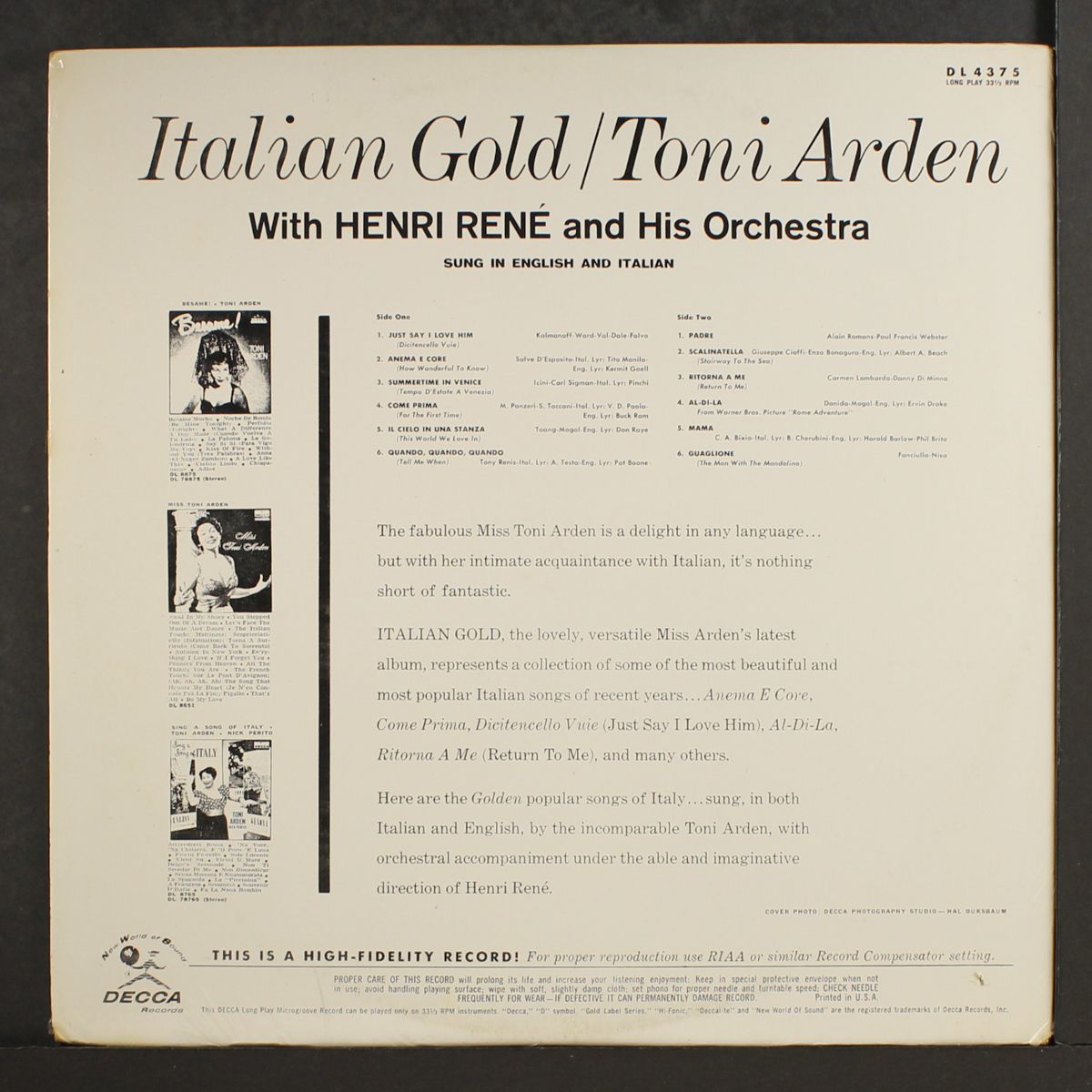 italian gold by TONI ARDEN