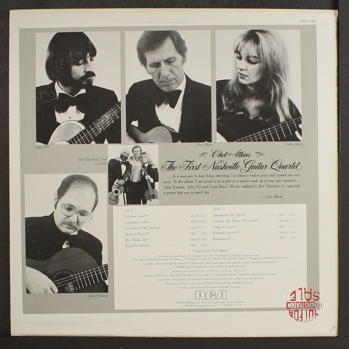 first nashville guitar quartet by CHET ATKINS