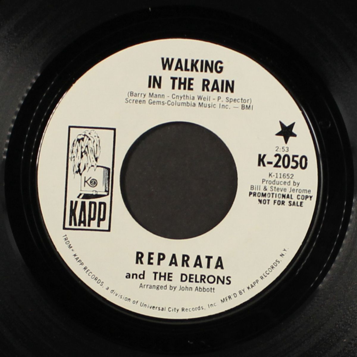 walking in the rain / i've got an awful lot of losing you to do by REPARATA & DELRONS