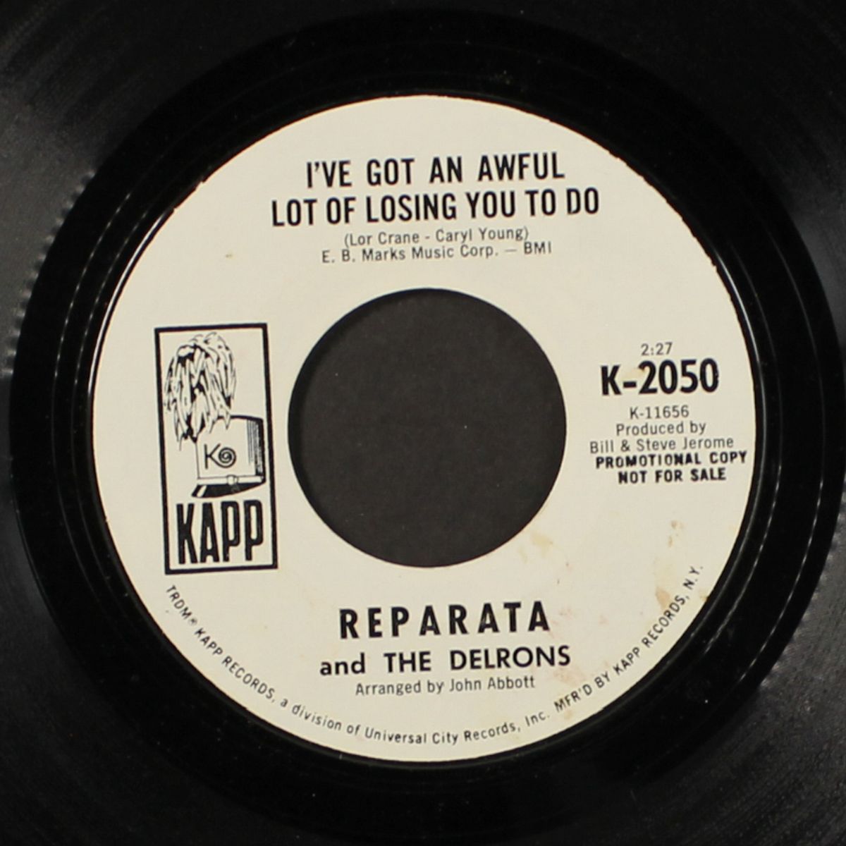 walking in the rain / i've got an awful lot of losing you to do by REPARATA & DELRONS