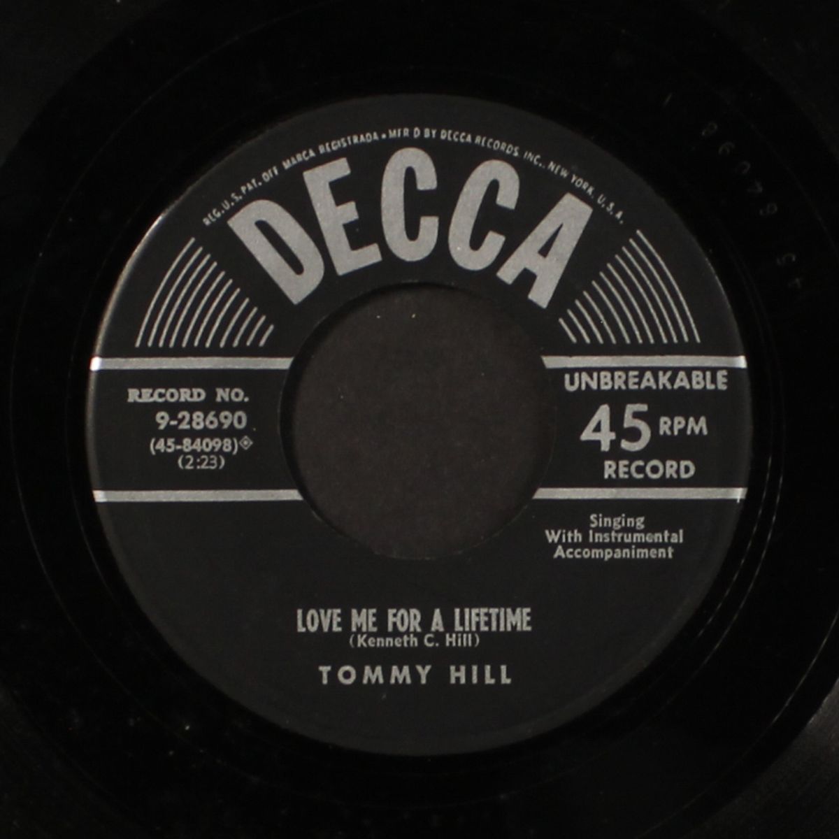 love me for a lifetime / the last letter by TOMMY HILL