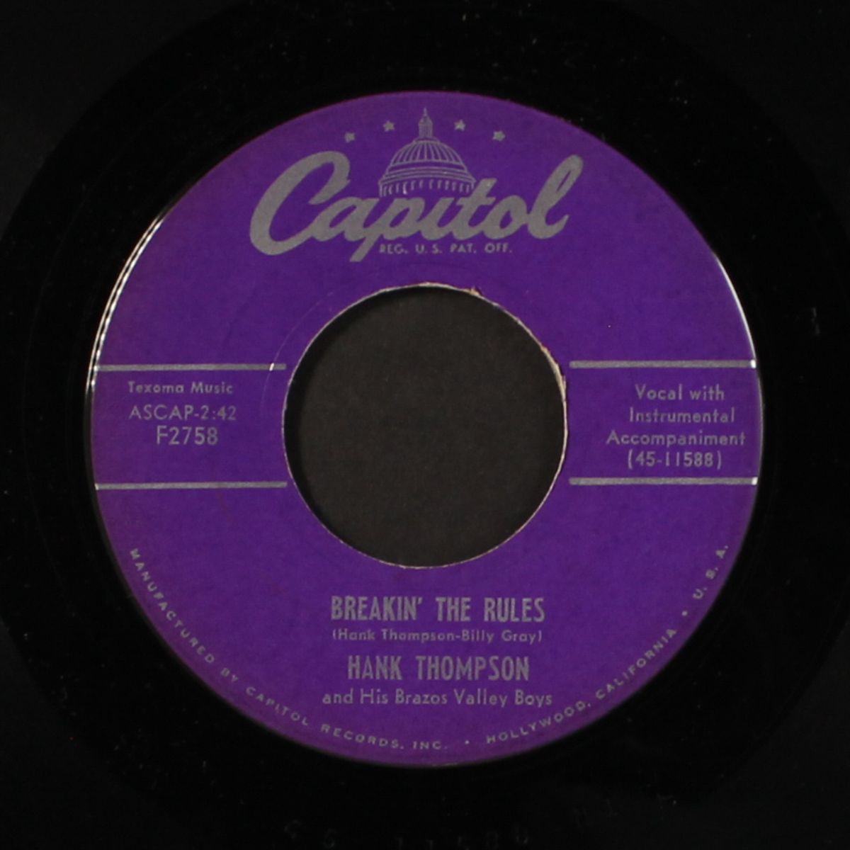 a fooler, a faker / breakin' the rules by HANK THOMPSON