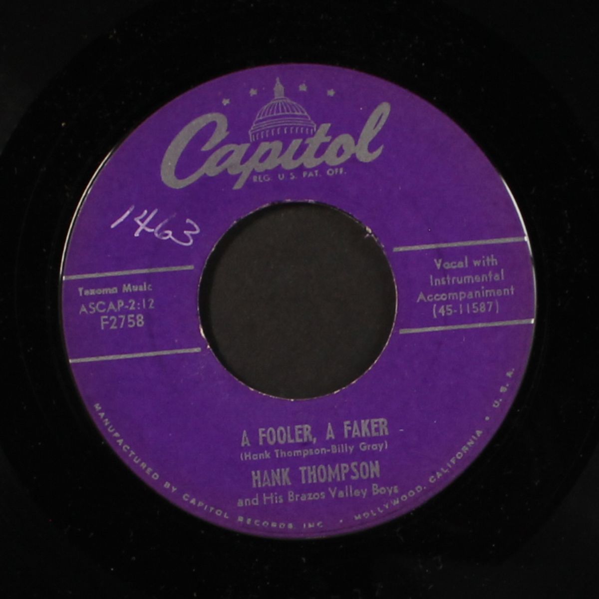 a fooler, a faker / breakin' the rules by HANK THOMPSON