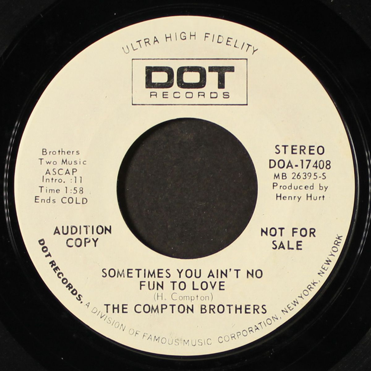 sometimes you ain't no fun to love / yellow river by COMPTON BROTHERS