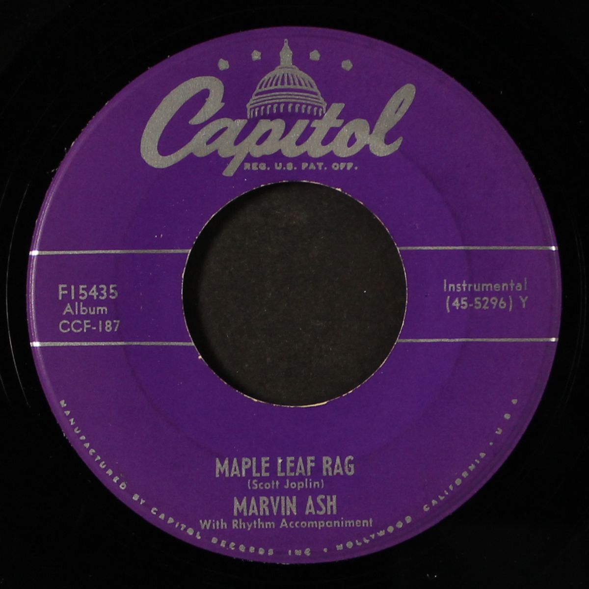maple leaf rag / cannon ball rag by MARVIN ASH
