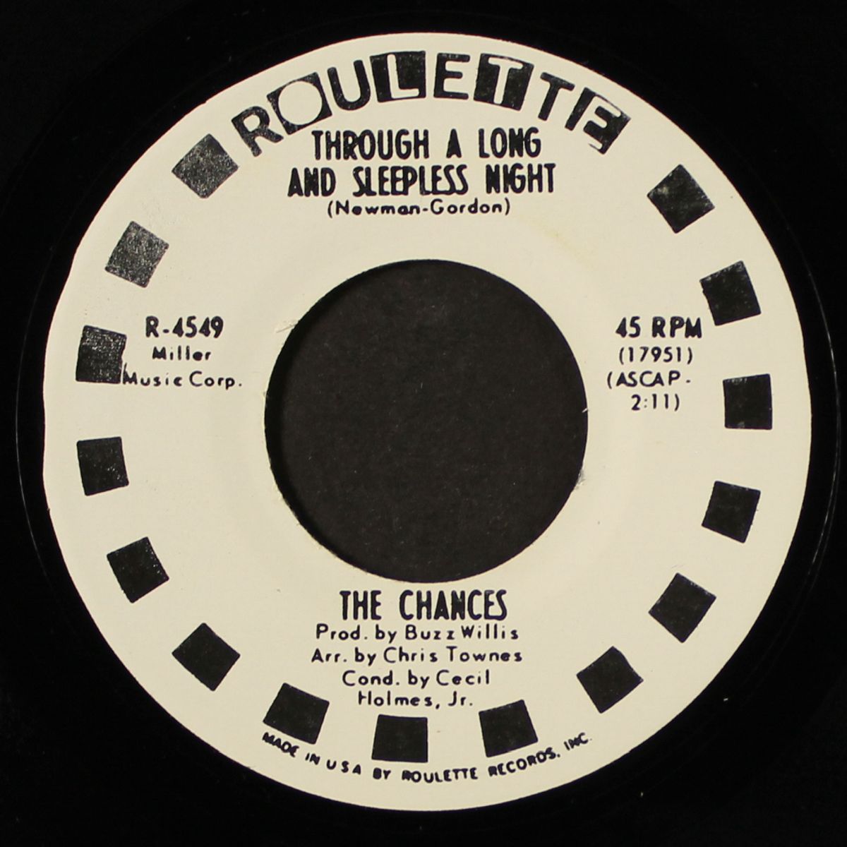 through a long and sleepless night / what would you say by CHANCES