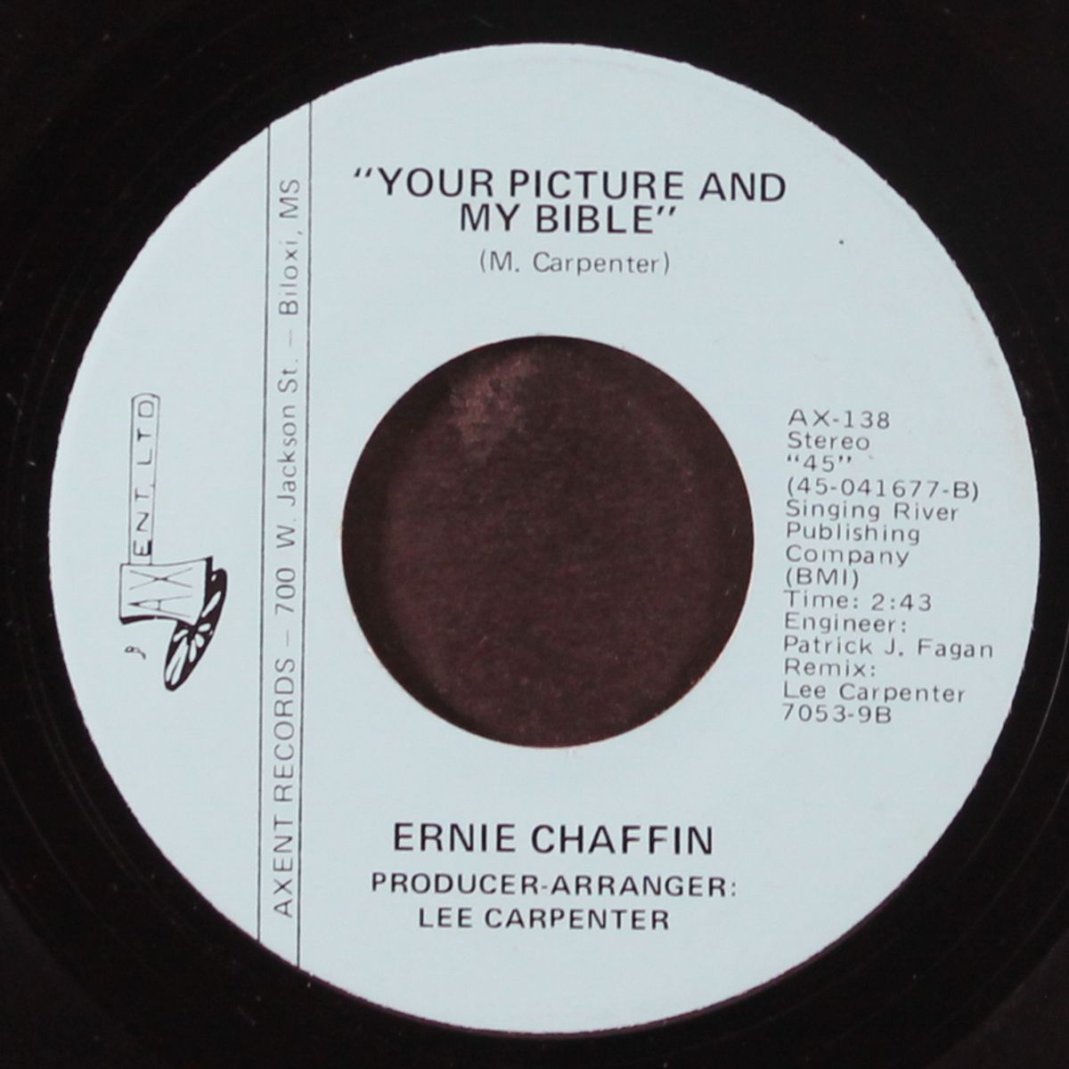 come back to me / your picture and my bible by ERNIE CHAFFIN