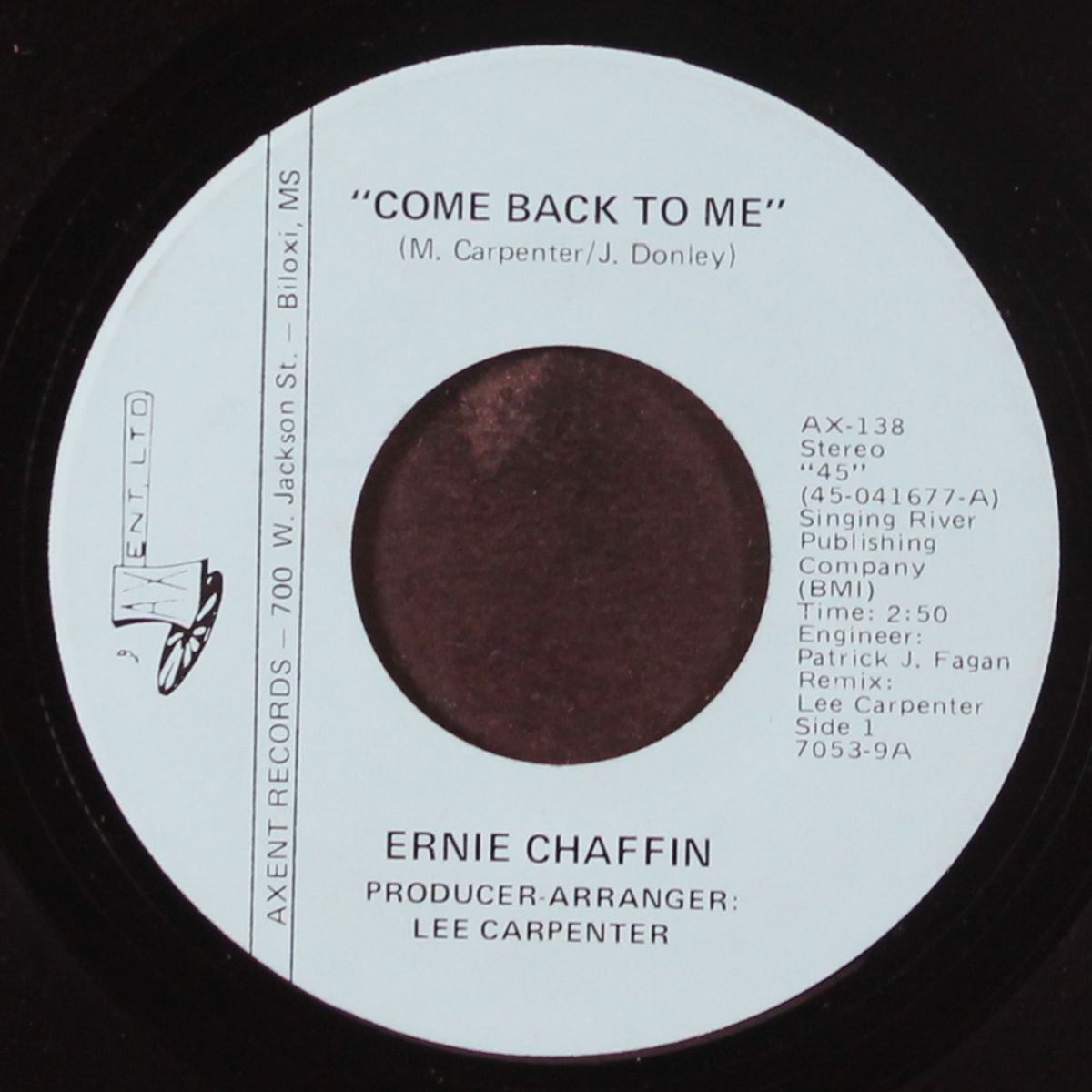 come back to me / your picture and my bible by ERNIE CHAFFIN