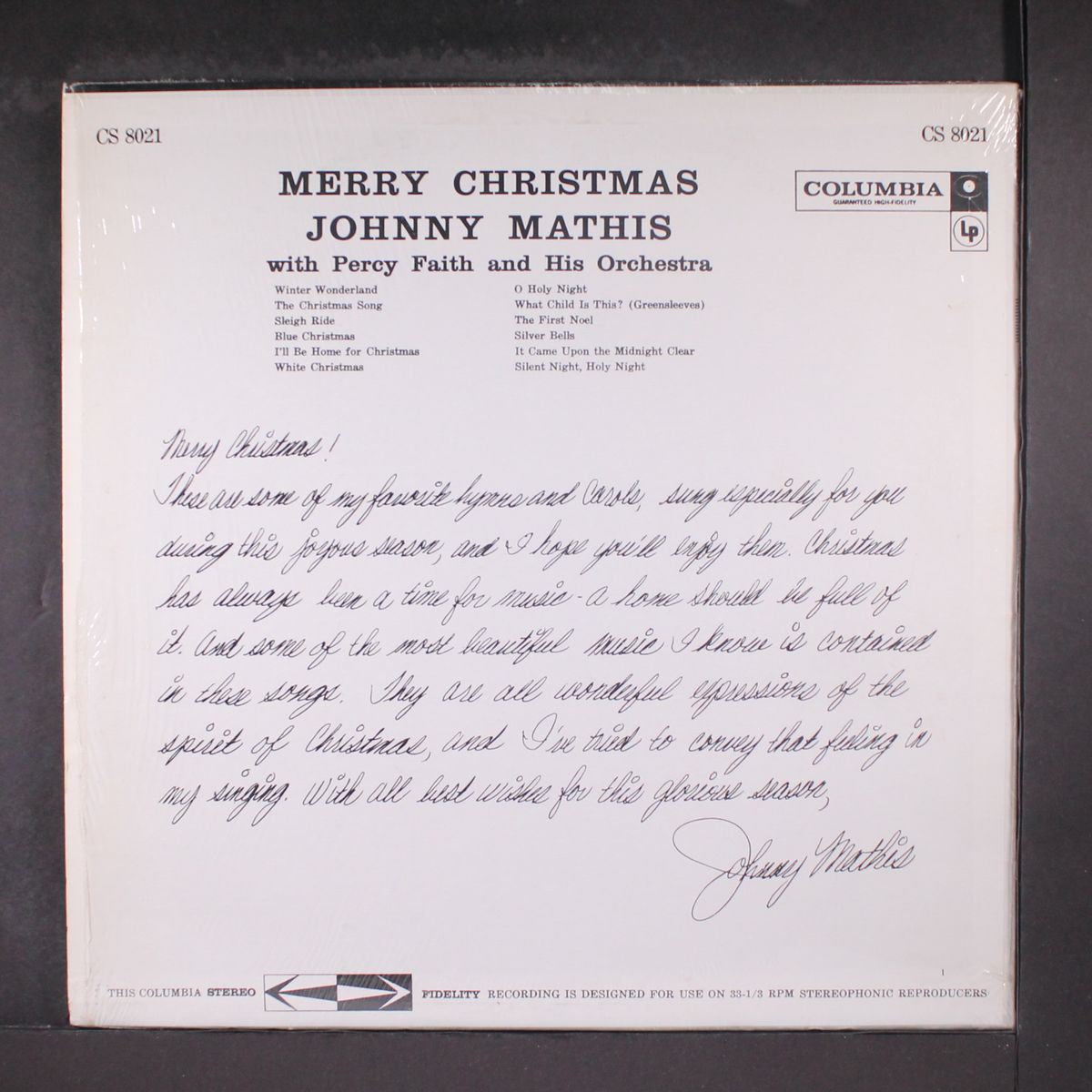 merry christmas by JOHNNY MATHIS