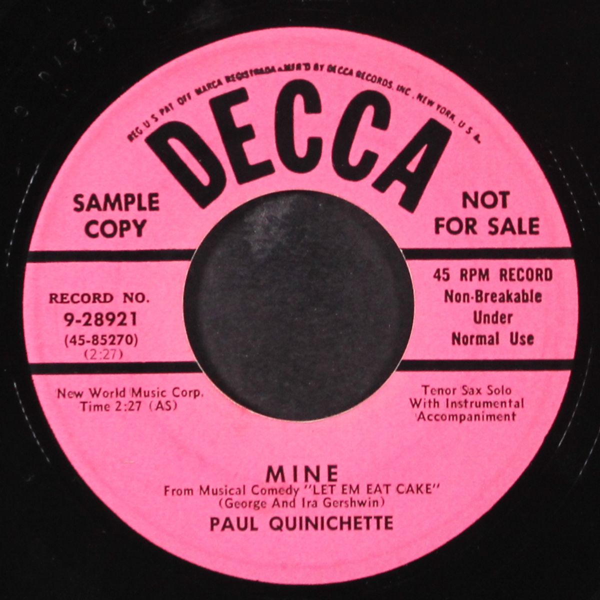 mine / the heat's off by PAUL QUINICHETTE