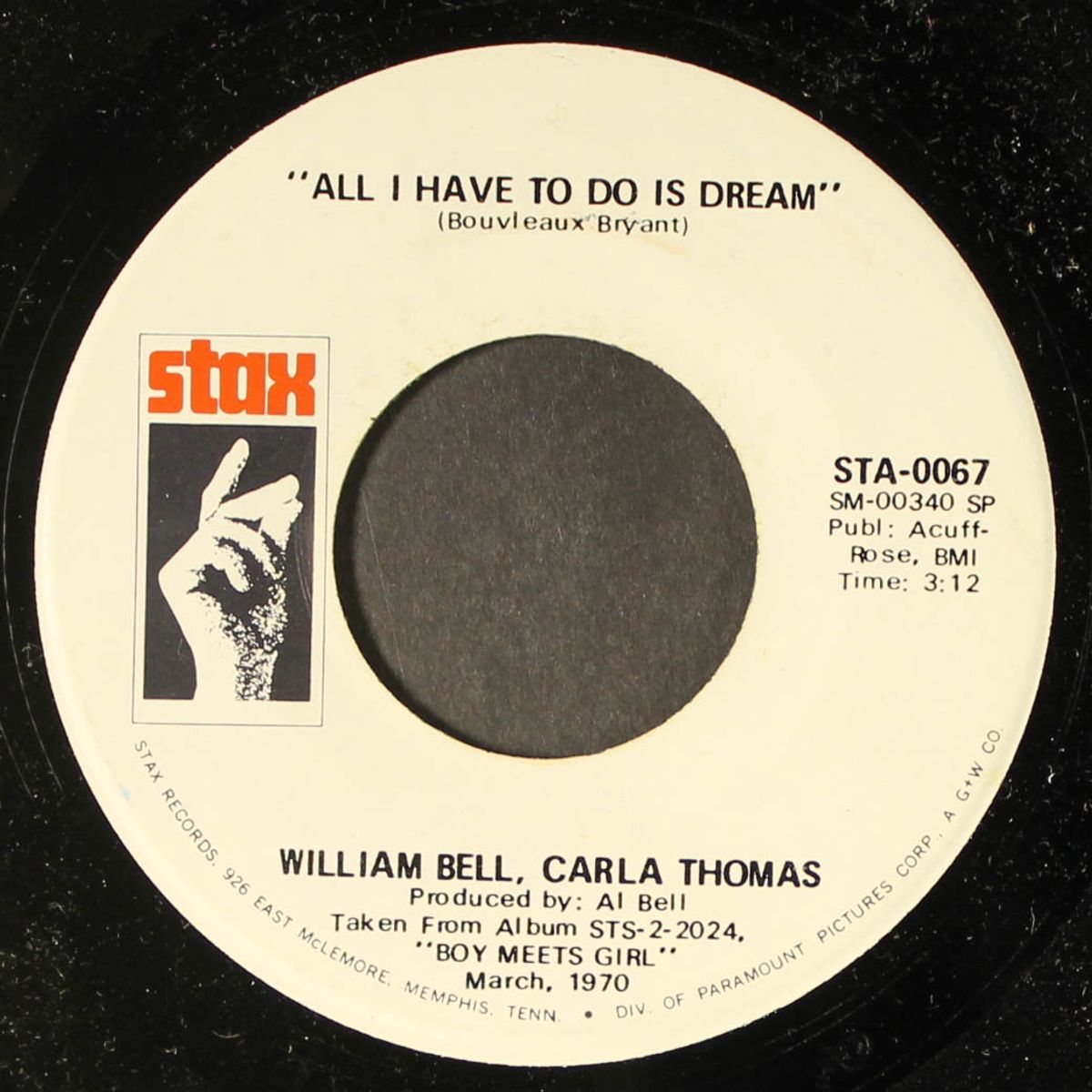 leave the girl alone / all i have to do is dream by WILLIAM BELL & CARLA THOMAS