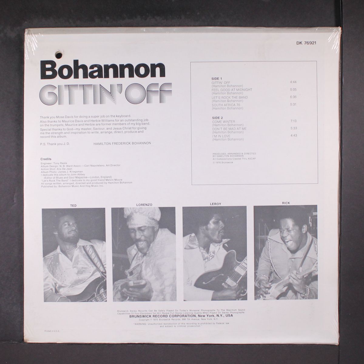 gittin' off by BOHANNON