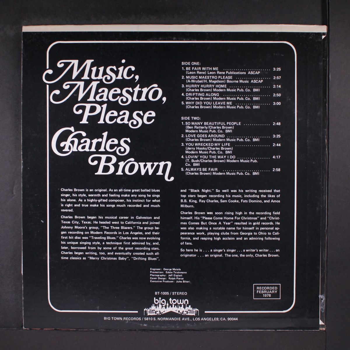 music, maestro, please by CHARLES BROWN