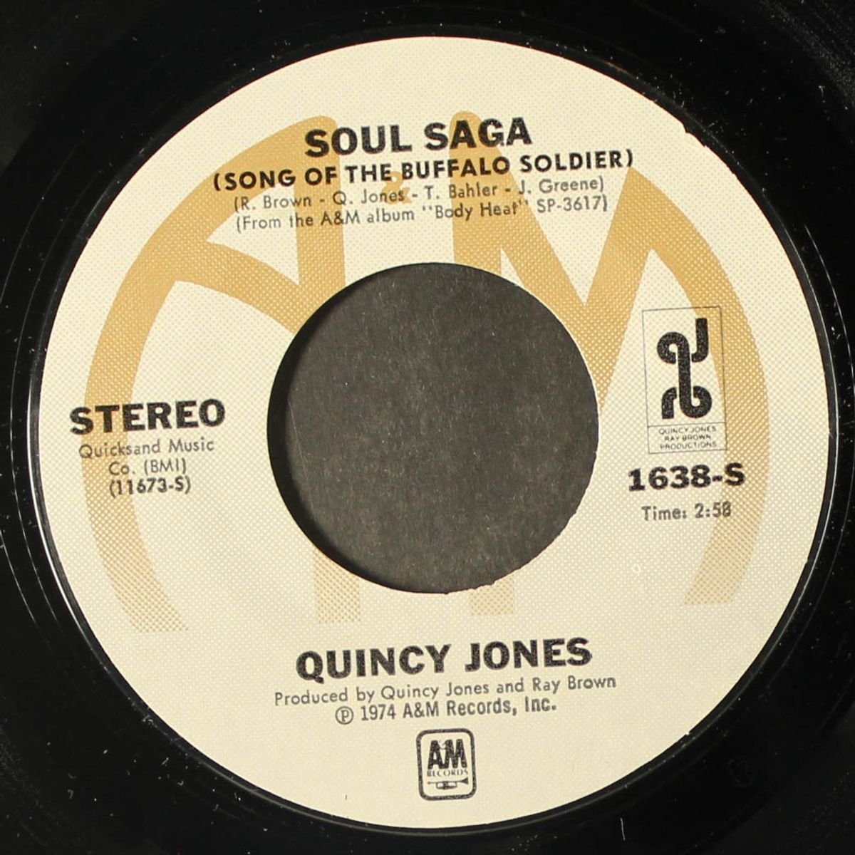 boogie joe, the grinder / soul saga (song of the buffalo soldier) by QUINCY JONES